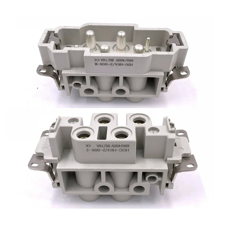 80A 4+2 Pin Sisesta raskeveokite pistik